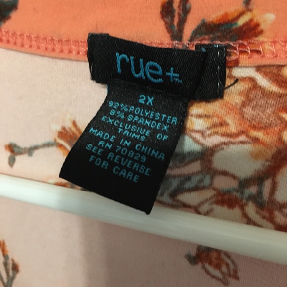 Rue 21+ super soft stretchy peach tank. Size 2X - Picture 2 of 4